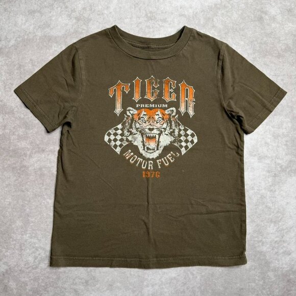 Brown Racing Streetwear Y2k Baby Tee - Picture 1 of 2